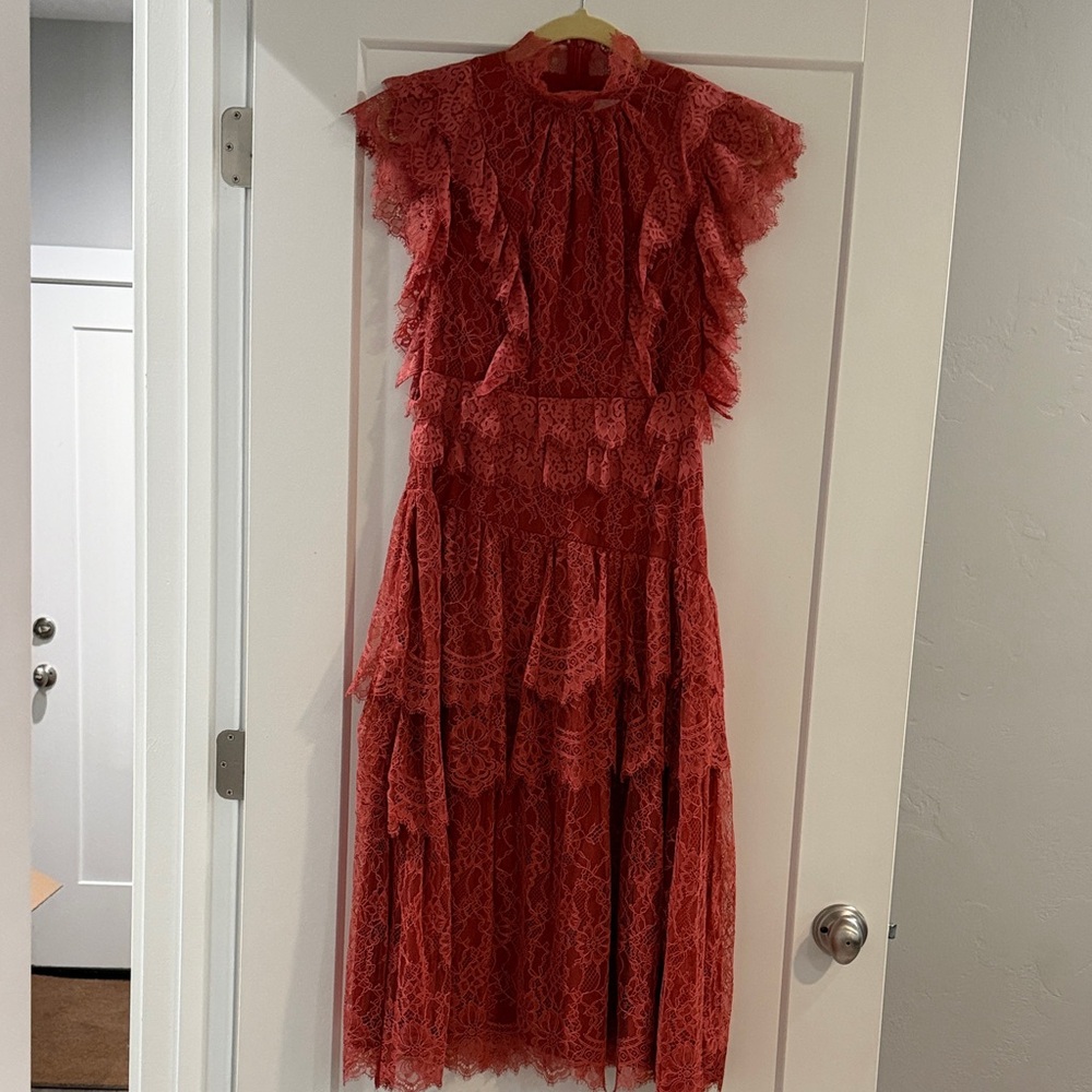 Rachel Parcell Scarlet Lace Midi Dress - Picture 1 of 9